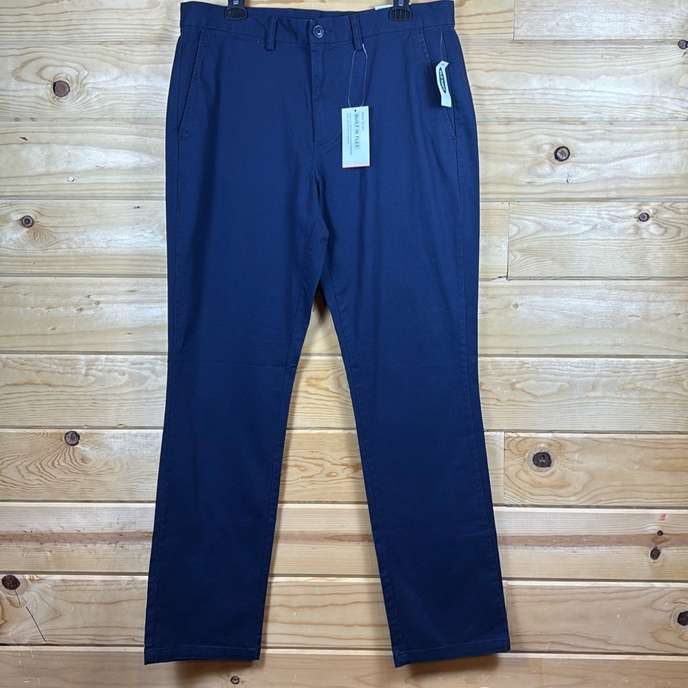Old Navy Ultimate Straight Built In Flex Navy Blue Pants Mens 33X32 NWT